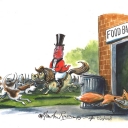 Fox Food Bank by Martin Rowson