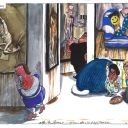 Lucian Freud by Martin Rowson