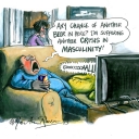 Parsons Crisisin Masculinity by Martin Rowson